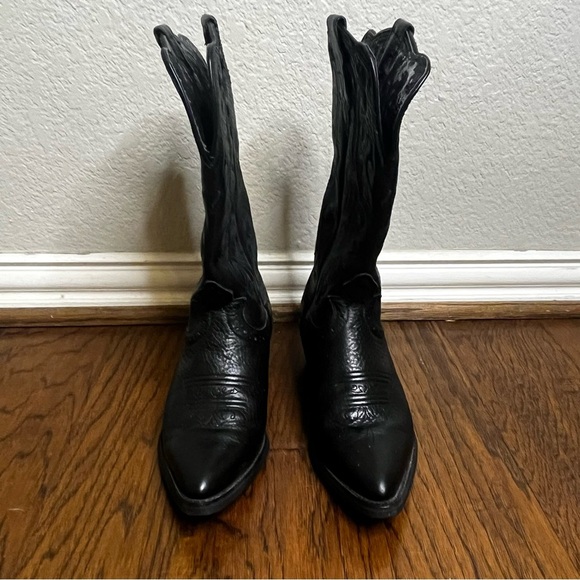 Justin Black Western Women's Boots Size 7C - Picture 1 of 12